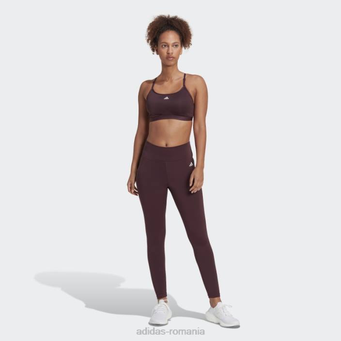 Adidas esențiale pentru antrenament jambiere 7/8 cu talie înaltă maro femei maro 2JBN8983