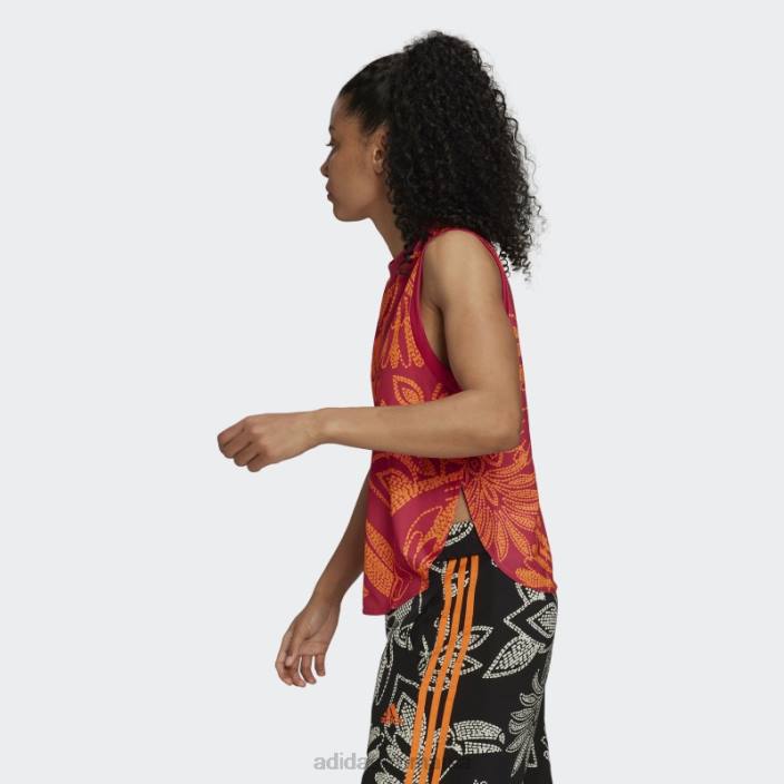 Adidas farm rio tank top berry adidas femei fructe de pădure/aplicație portocalie 2JBN10782