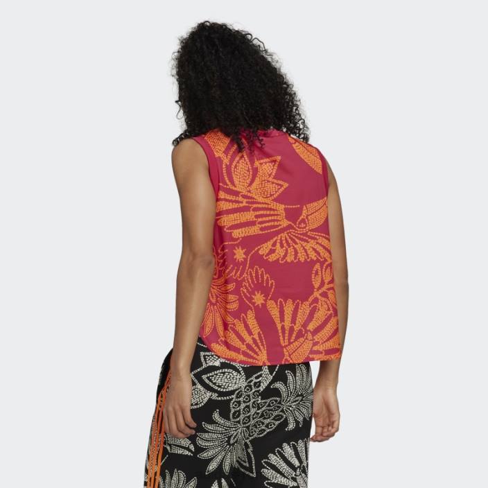 Adidas farm rio tank top berry adidas femei fructe de pădure/aplicație portocalie 2JBN10782