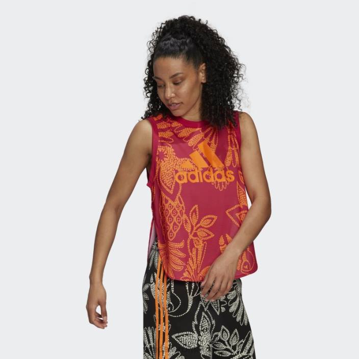 Adidas farm rio tank top berry adidas femei fructe de pădure/aplicație portocalie 2JBN10782