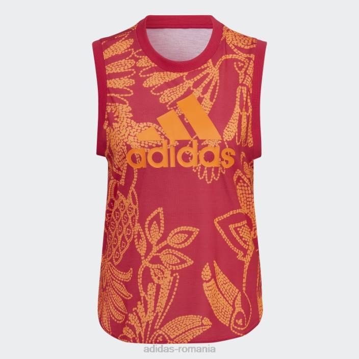 Adidas farm rio tank top berry adidas femei fructe de pădure/aplicație portocalie 2JBN10782