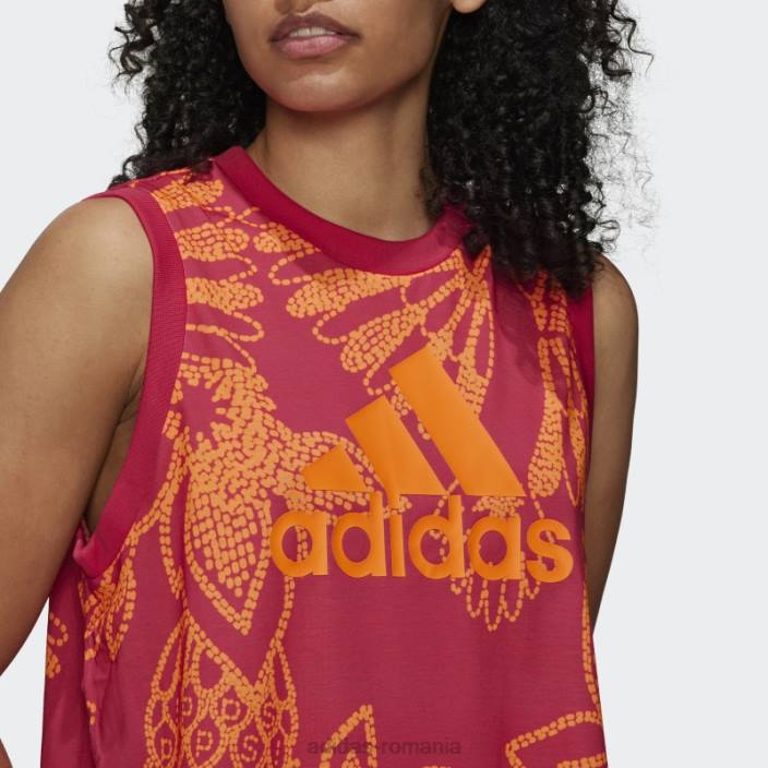 Adidas farm rio tank top berry adidas femei fructe de pădure/aplicație portocalie 2JBN10782