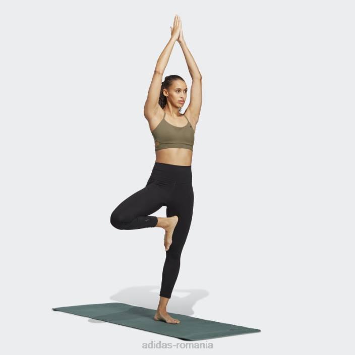 Adidas fashion olive yoga studio sutien cu paragate cu susținere ușoară femei măsline 2JBN16882