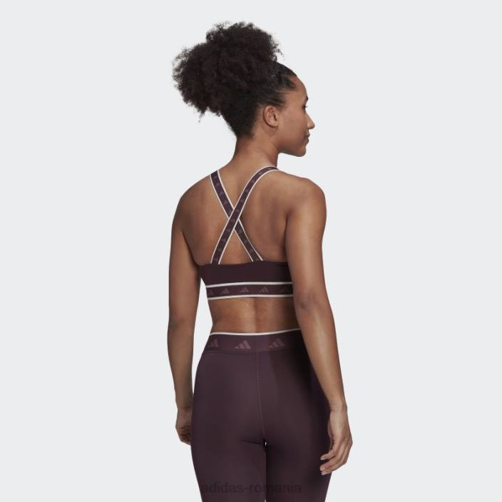 Adidas fashion powerimpact training sutien mediu techfit nuanță ecru femei nuanță maro/ecru 2JBN10651
