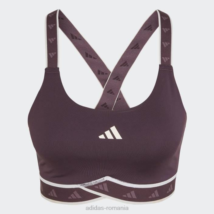 Adidas fashion powerimpact training sutien mediu techfit nuanță ecru femei nuanță maro/ecru 2JBN10651