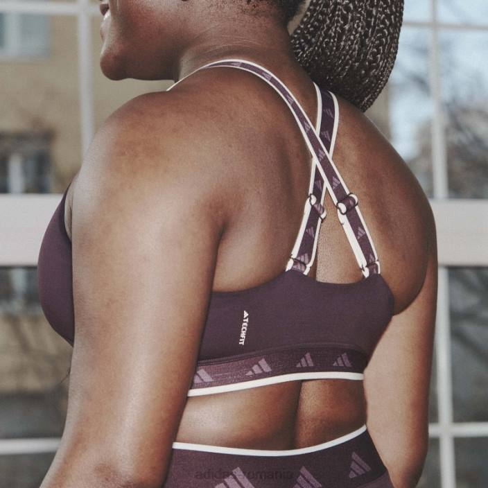Adidas fashion powerimpact training sutien mediu techfit nuanță ecru femei nuanță maro/ecru 2JBN10651
