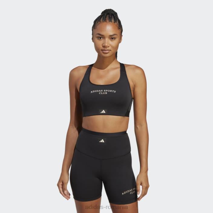 Adidas fashion sports club sutien mediu suport negru adidas femei negru 2JBN9642