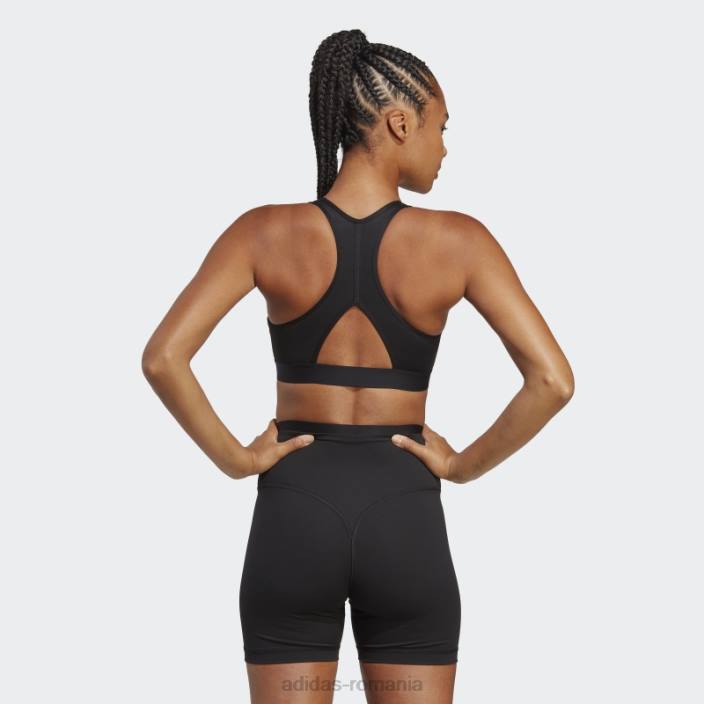 Adidas fashion sports club sutien mediu suport negru adidas femei negru 2JBN9642