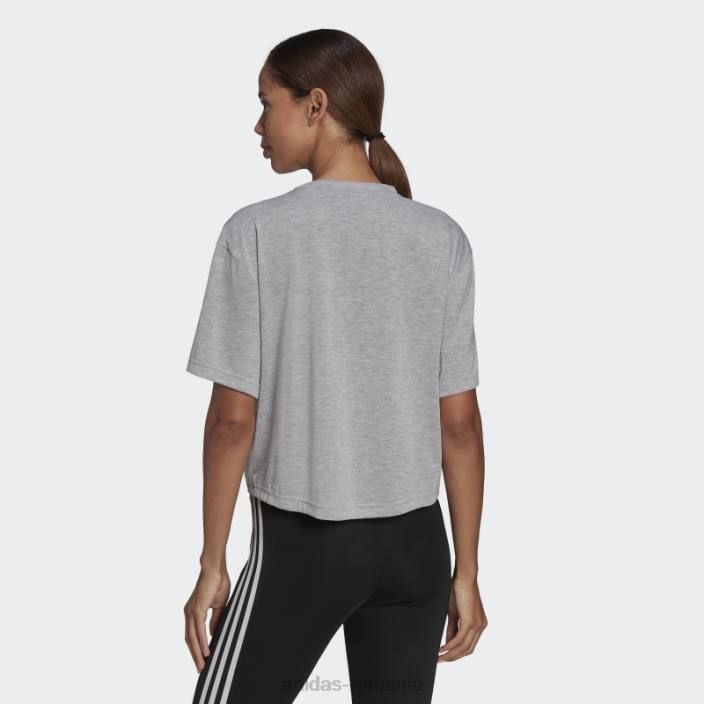 Adidas gri mediu aeroready conceput pentru a muta tricou adidas cu imprimeu tigru femei gri mediu 2JBN3699