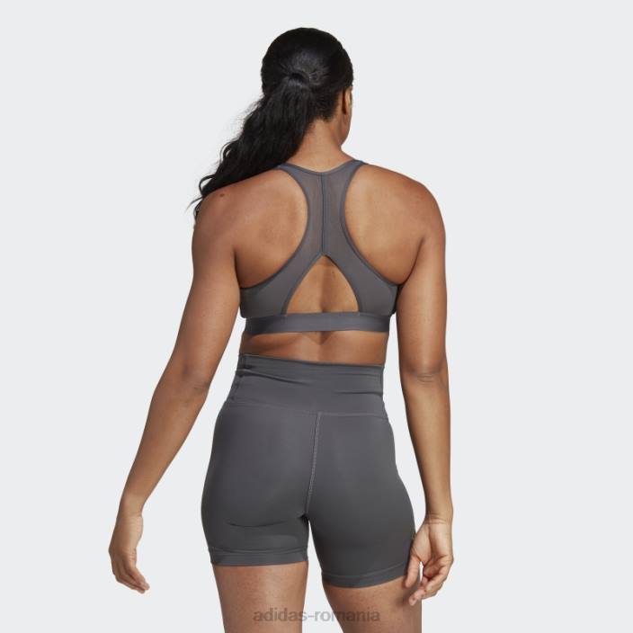 Adidas gri powerreact hyperbright cu suport mediu sutien fashion femei gri 2JBN2225