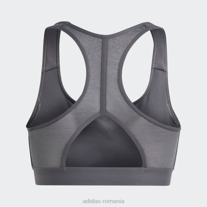 Adidas gri powerreact hyperbright cu suport mediu sutien fashion femei gri 2JBN2225