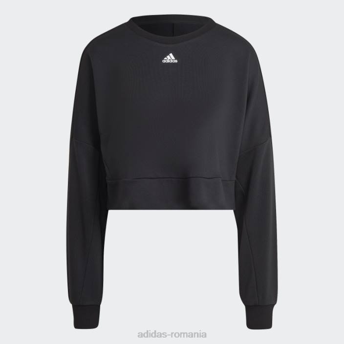 Adidas hanorac aeroready studio negru adidas femei alb negru 2JBN2970