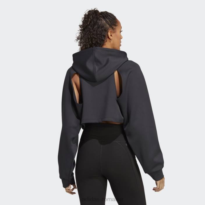 Adidas hanorac de antrenament hiit aeroready crop negru adidas femei negru 2JBN9030