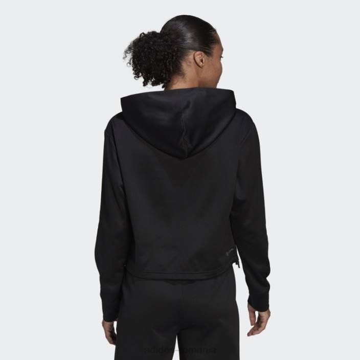 Adidas hanorac negru aeroready femei alb negru 2JBN9203