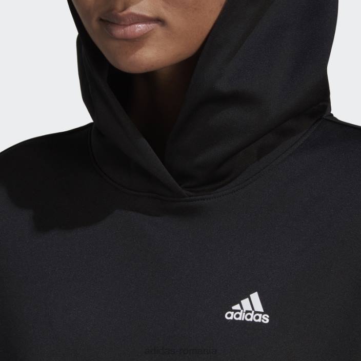 Adidas hanorac negru aeroready femei alb negru 2JBN9203