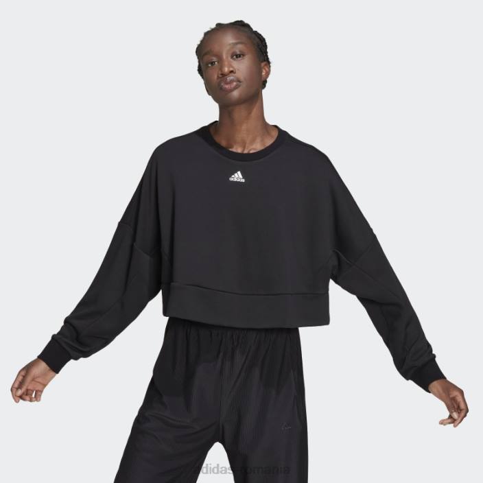 Adidas hanorac negru aeroready studio loose adidas femei alb negru 2JBN10671