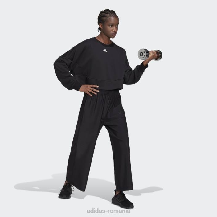 Adidas hanorac negru aeroready studio loose adidas femei alb negru 2JBN10671