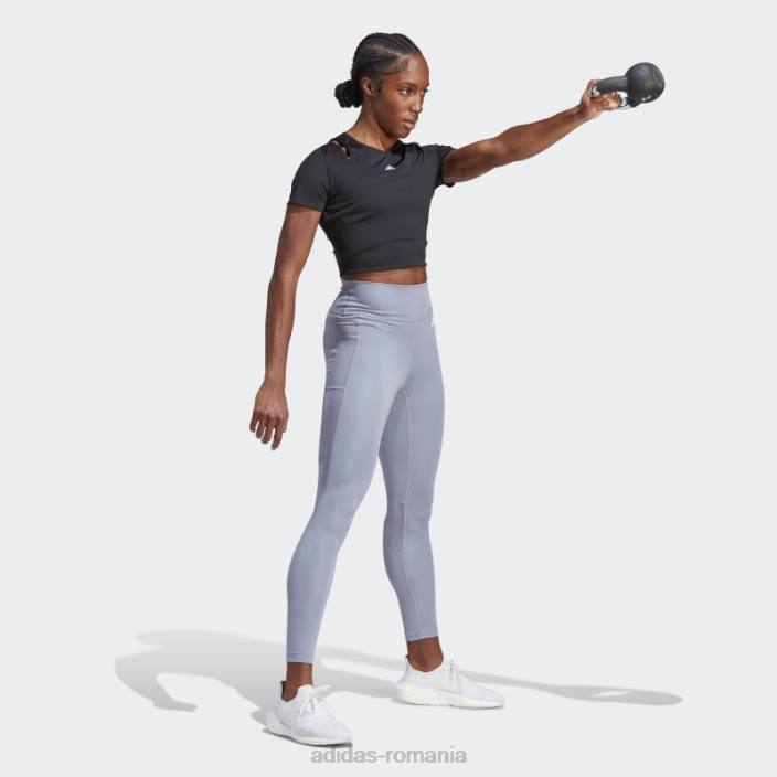 Adidas hiit aeroready crop training tricou negru femei negru 2JBN16844