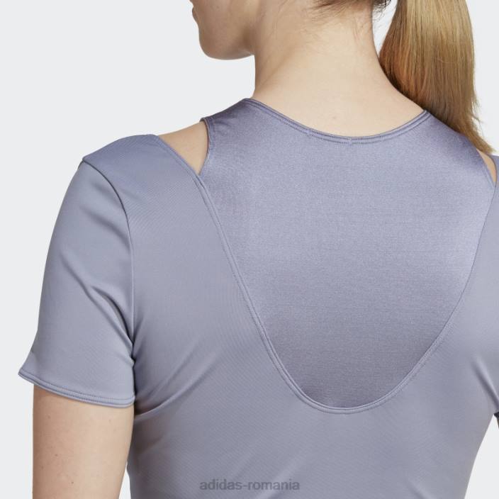 Adidas hiit aeroready crop training tricou violet argintiu femei violet argintiu 2JBN9620