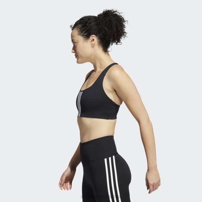 Adidas hot powerimpact training sutien mediu suport alb femei alb negru 2JBN17055