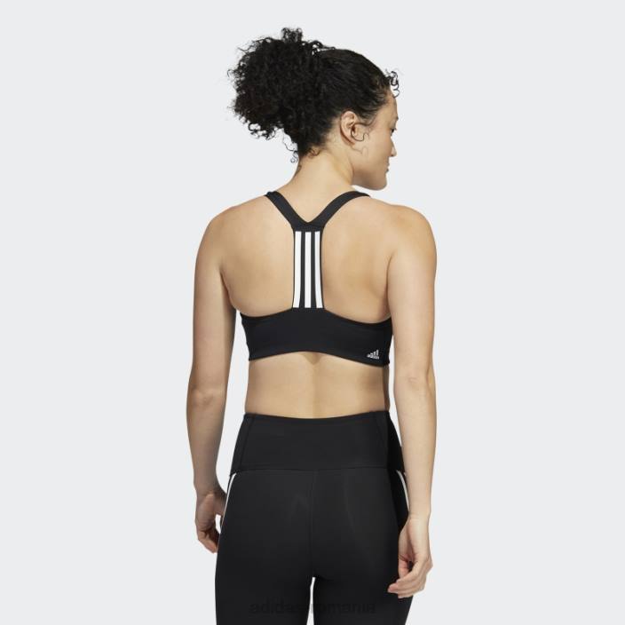 Adidas hot powerimpact training sutien mediu suport alb femei alb negru 2JBN17055