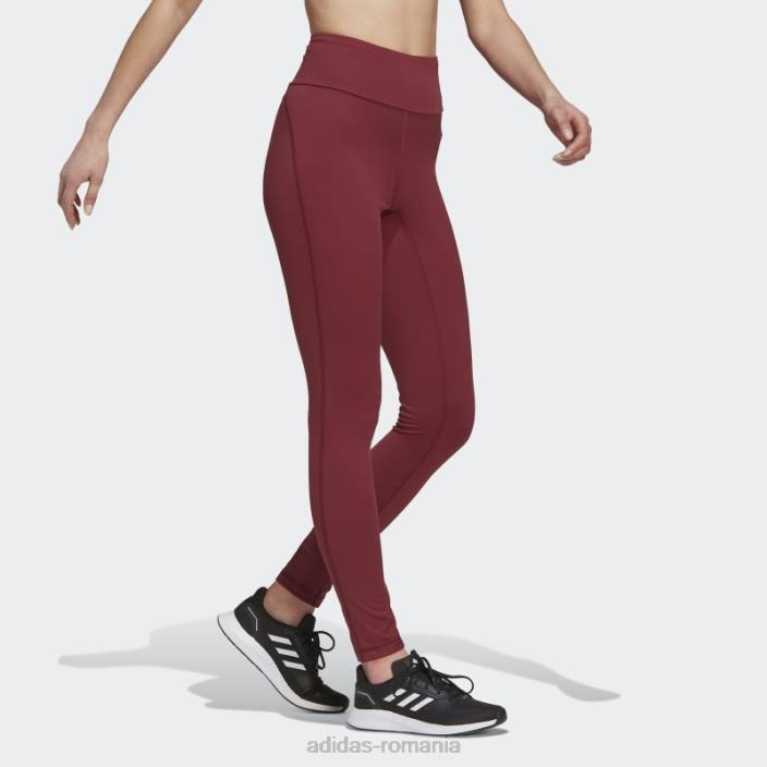 Adidas hot red yoga essentials jambiere cu talie înaltă femei roșu 2JBN9911