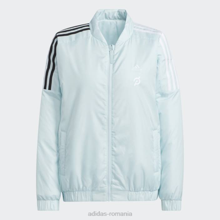 Adidas jacheta bomber x peloton hot mint femei mentă 2JBN10511