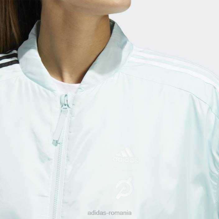 Adidas jacheta bomber x peloton hot mint femei mentă 2JBN10511