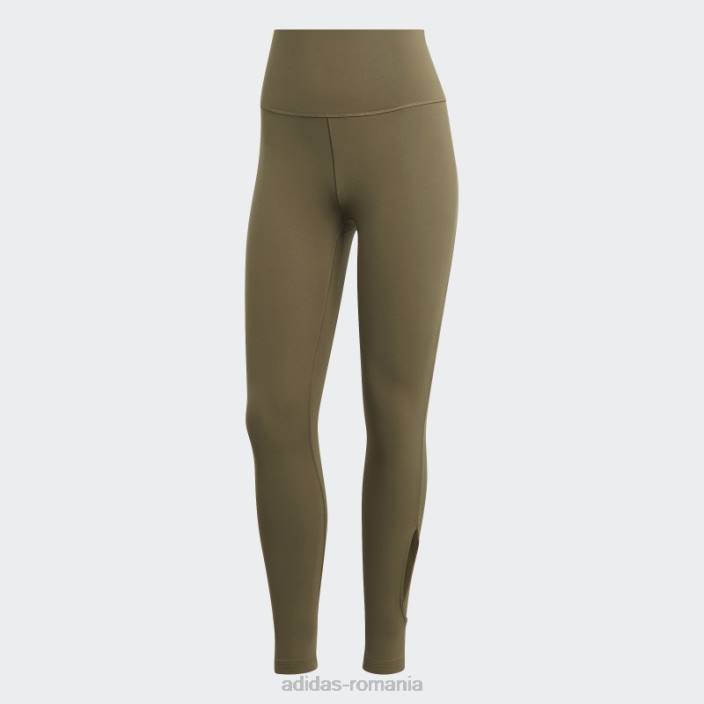 Adidas jambiere adidas 7/8 înfășurate studio de yoga olive femei măsline 2JBN17133