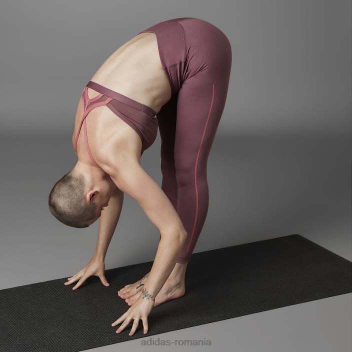 Adidas jambiere de yoga 7/8 de echilibru autentic burgundy femei Burgundia 2JBN10721