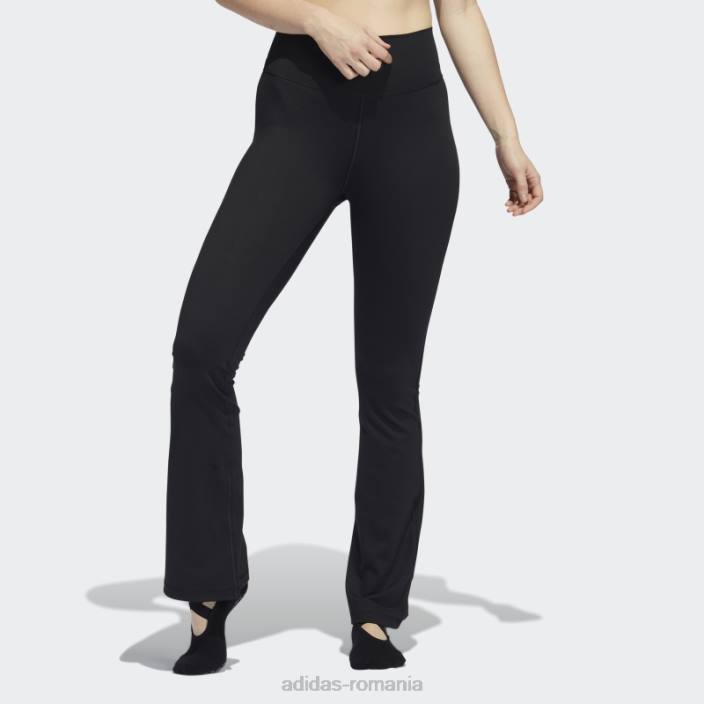 Adidas jambiere evazate de studio de yoga negre femei negru 2JBN8998