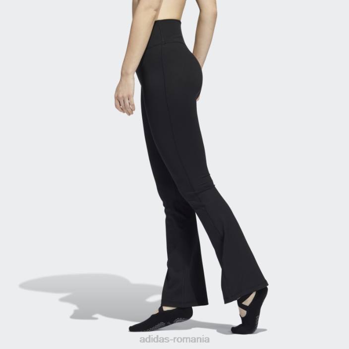 Adidas jambiere evazate de studio de yoga negre femei negru 2JBN8998