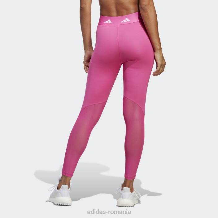 Adidas jambiere fucsia techfit cu 3 dungi femei fucsie 2JBN16751