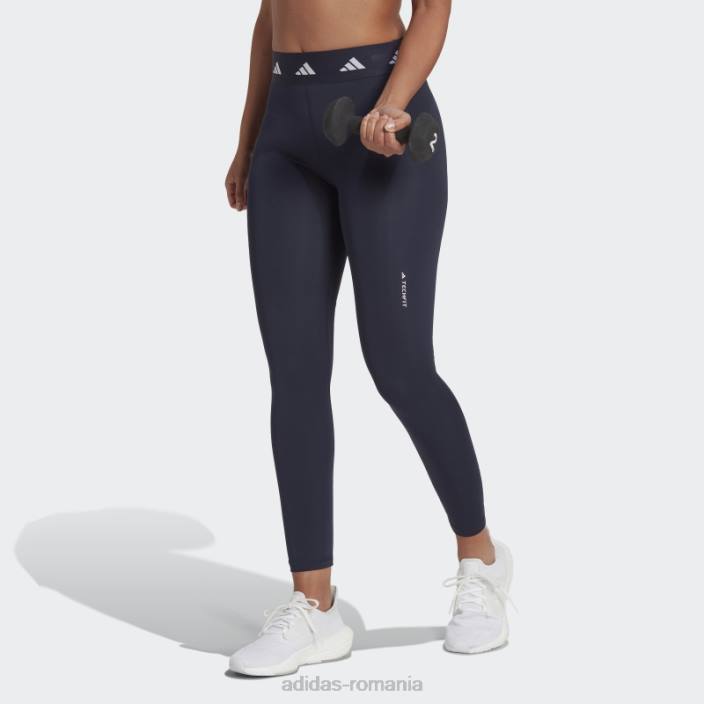 Adidas jambiere ink techfit 7/8 femei cerneală/alb 2JBN10601