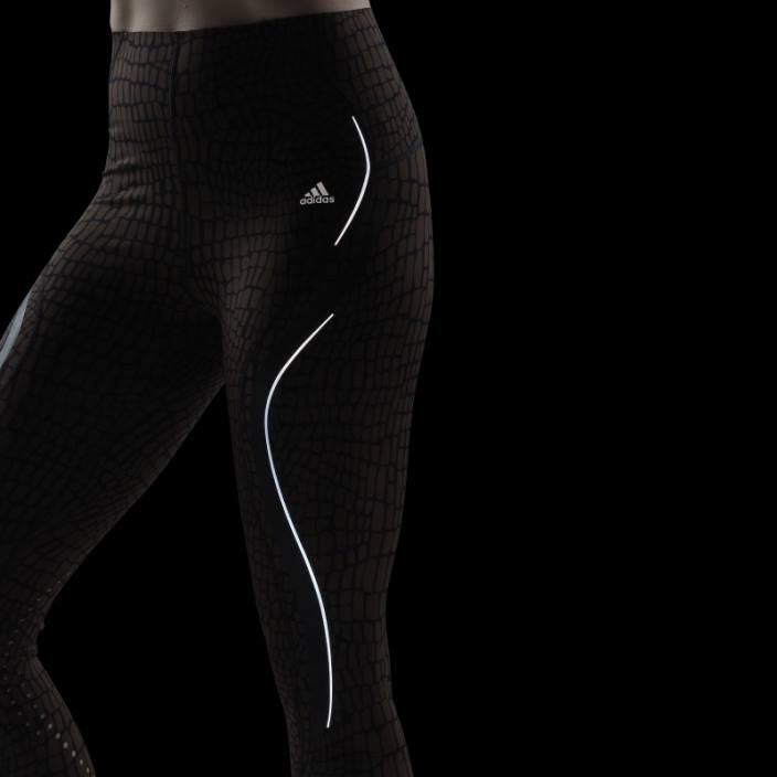Adidas jambiere maro tlrd hiit croco luxe antrenament 7/8 femei maro/negru 2JBN2729