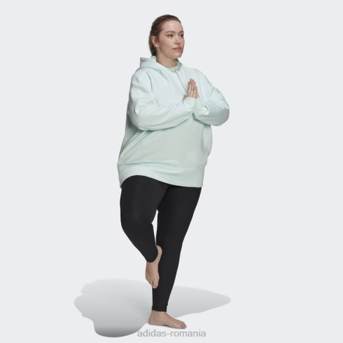 Adidas jambiere negre cu talie înaltă pentru yoga esențiale (plus mărime) femei negru 2JBN17032