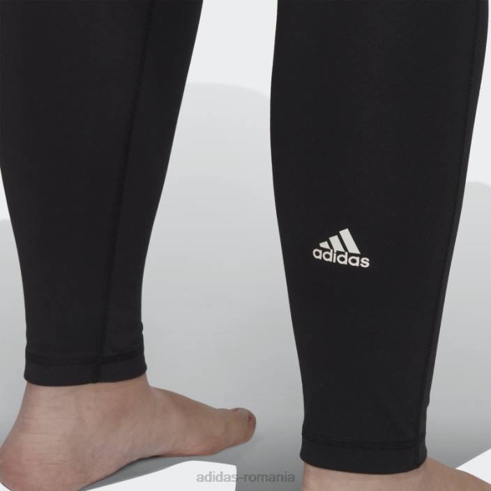 Adidas jambiere negre cu talie înaltă pentru yoga esențiale (plus mărime) femei negru 2JBN17032