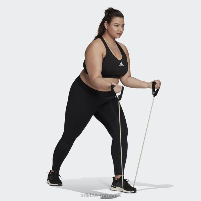 Adidas jambiere negri techfit rezistente la perioade (mărime plus) femei alb negru 2JBN9028