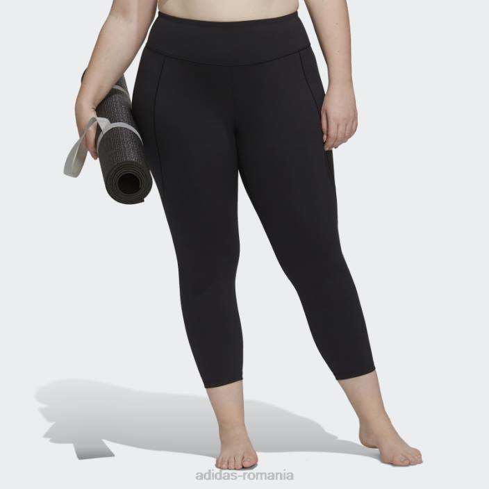 Adidas jambiere negri yoga studio 7/8 (plus mărime) fierbinți femei negru 2JBN17092