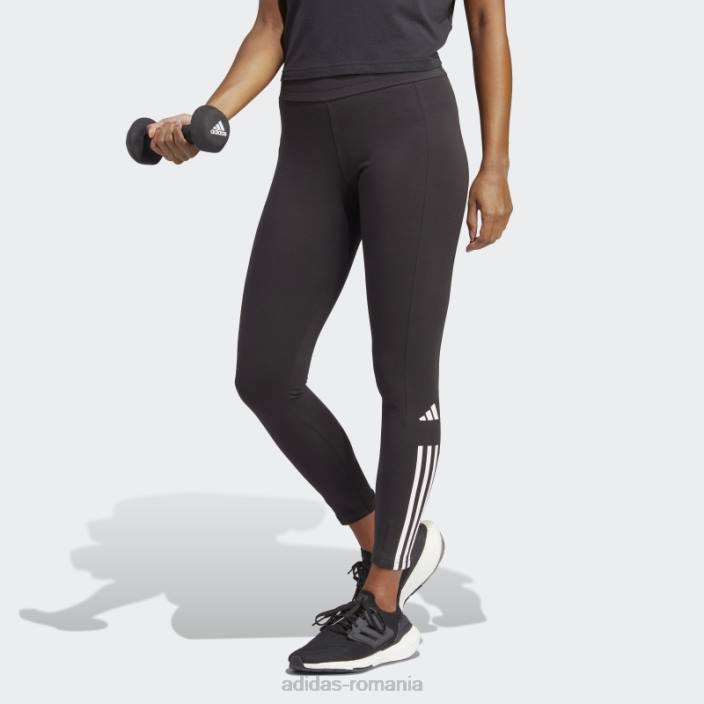 Adidas jambiere negru din bumbac cu trena performanta 7/8 adidas femei negru 2JBN16461