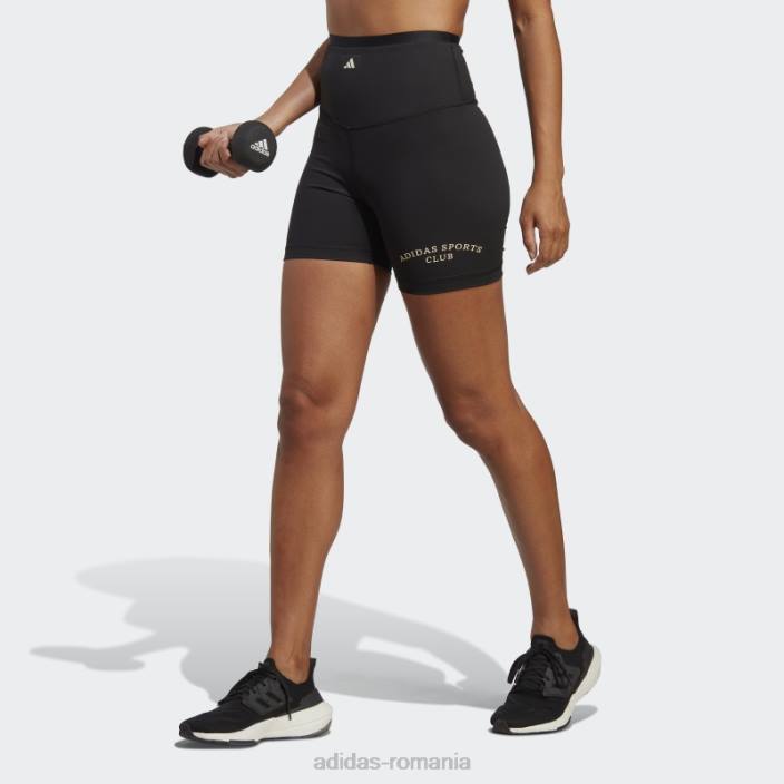 Adidas jambiere scurte cu talie înaltă adidas club sport femei negru 2JBN2391