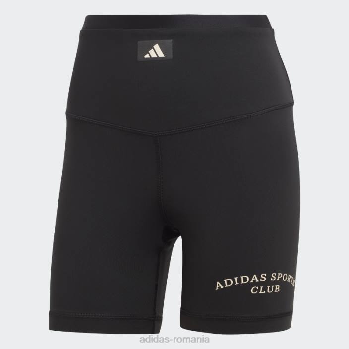 Adidas jambiere scurte cu talie înaltă de club sportiv de culoare neagră femei negru 2JBN9394
