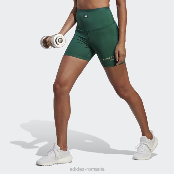 Adidas jambiere scurte cu talie înaltă de club sportiv verde femei verde 2JBN16550