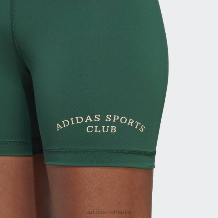 Adidas jambiere scurte cu talie înaltă de club sportiv verde femei verde 2JBN16550