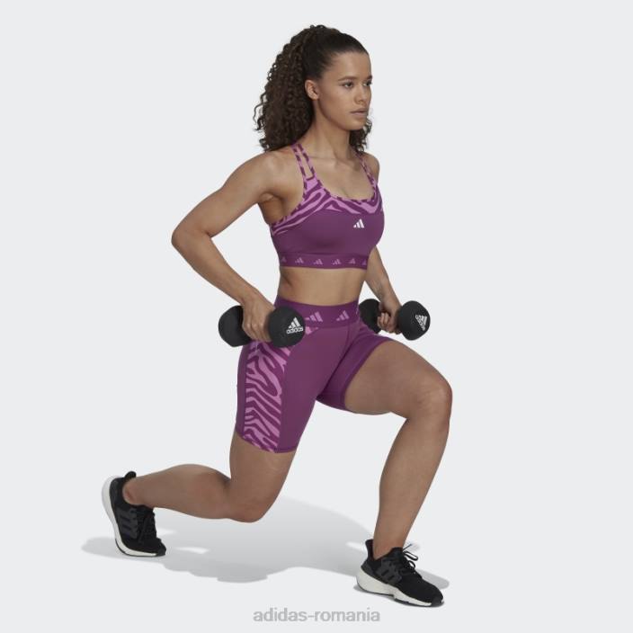 Adidas jambiere scurte hyperglam techfit zebra cu talie înaltă adidas mov bogat femei mov bogat 2JBN2904