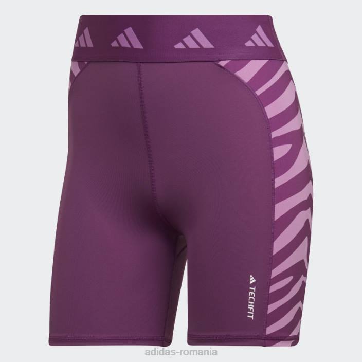 Adidas jambiere scurte hyperglam techfit zebra cu talie înaltă adidas mov bogat femei mov bogat 2JBN2904