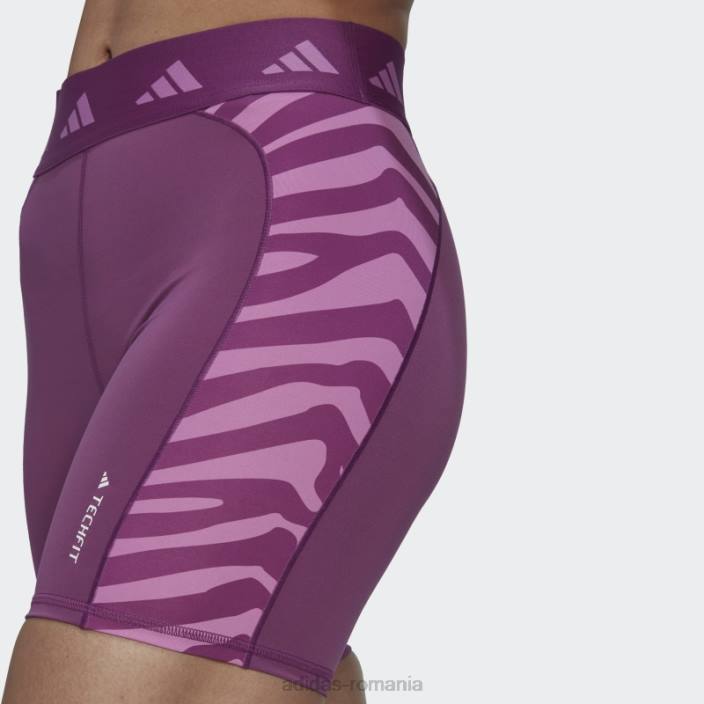 Adidas jambiere scurte hyperglam techfit zebra cu talie înaltă adidas mov bogat femei mov bogat 2JBN2904
