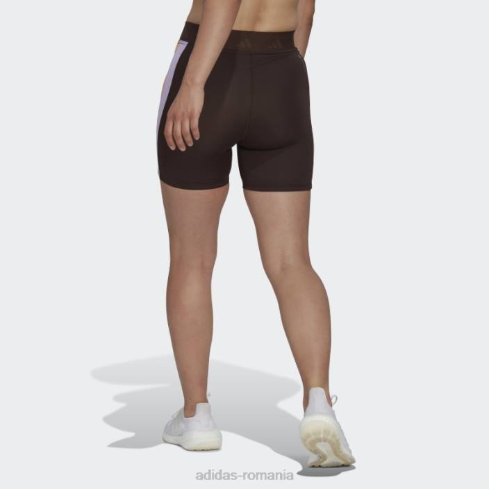 Adidas jambiere scurte techfit hyperglam maro închis femei maro inchis 2JBN2771