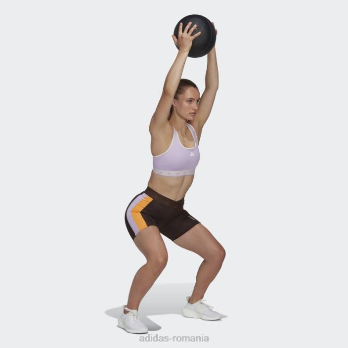 Adidas jambiere scurte techfit hyperglam maro închis femei maro inchis 2JBN2771