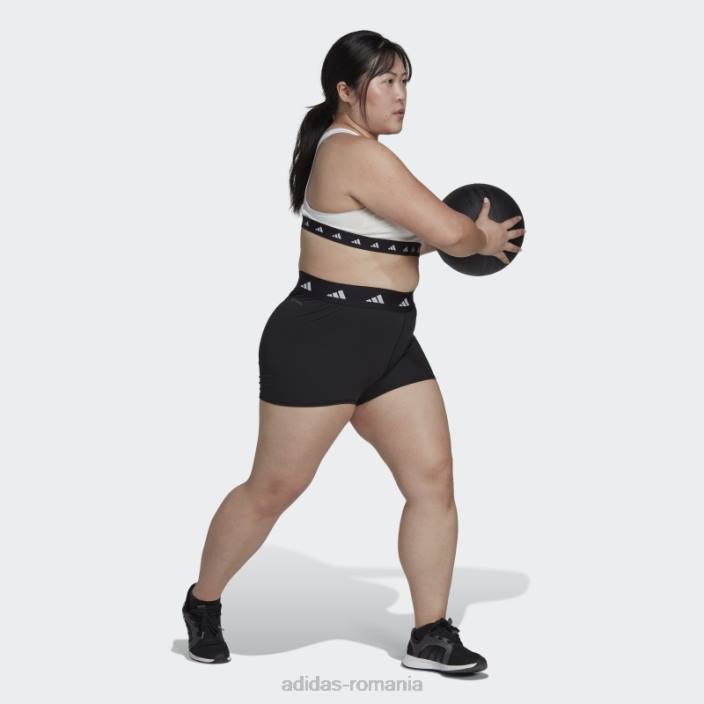 Adidas jambiere scurte techfit (mărime plus) negru adidas femei negru 2JBN9870